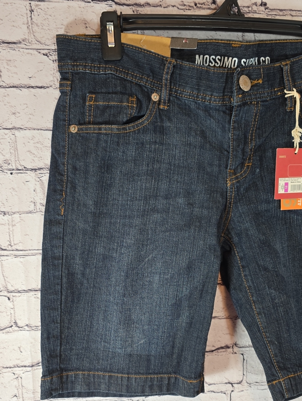 Mossimo Supply Co. Women's Dark Indigo Denim Bermuda Shorts Size 13 NWT - Picture 5 of 10